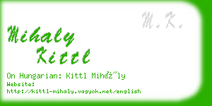 mihaly kittl business card